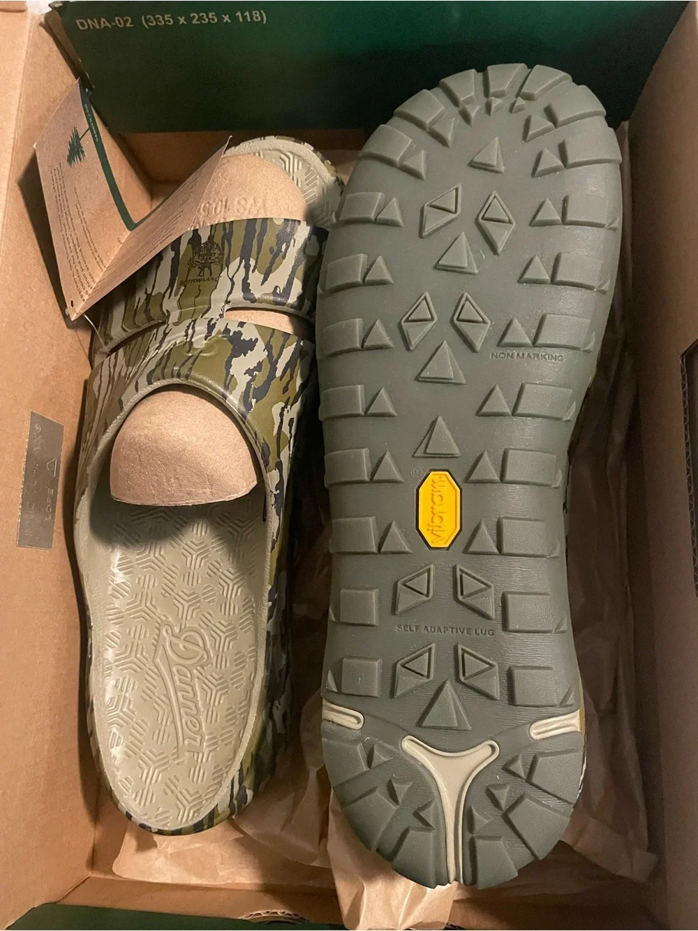 Danner X Huckberry mossy oak bottomland Camo Slide Sandal w vibram sole